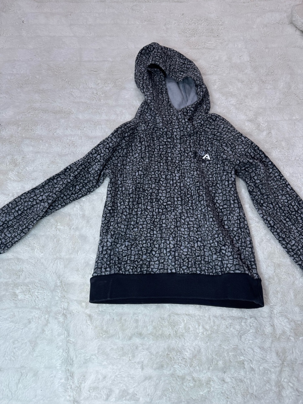 Under Armour Animal Print Grey Patterned Hooded Pullover Jacket